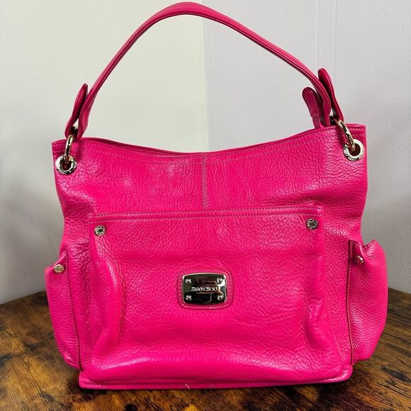 Jimmy Choo Handbags - Jimmy Choo Hot Pink Leather Shoulder Bag